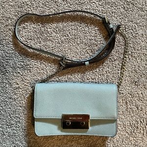 Michael Kors Blue and Silver Crossbody